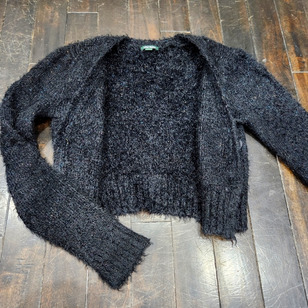 Eyelash Knit Cropped Cardigan